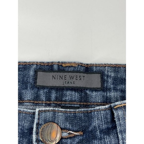 Nine West Women's Jeans Med Wash High Rise Denim Jeans Size 12 Short 30 Waist - Picture 6 of 12